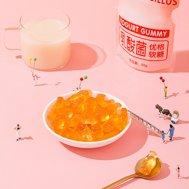 悠酷乳酸菌qq糖儿童休闲原味草莓味 uco悠酷糖果