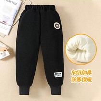 Boy Casual Pants Plus Suede Children Winter New Grindings Cotton Pants Triple Clip Cotton Cotton Trousers Warm Pants Thickened Winter Pants