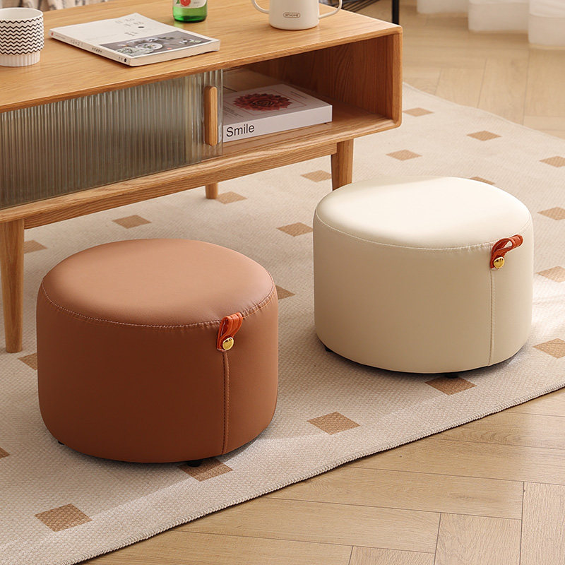 矮凳子换鞋凳家用皮凳客厅茶几圆凳卧室梳妆凳皮墩猫爪皮小凳子,淘宝优惠券,粉丝福利购,淘宝优惠卷