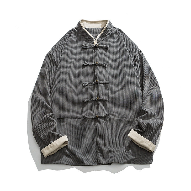 春秋季唐装夹克男国潮外套盘扣中国风男装中山装立领新中式上衣服,淘宝优惠券,粉丝福利购,淘宝优惠卷