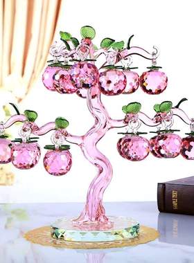 装饰乔迁之喜新居摆件元旦新年平安树粉色结婚仿真发财果春节蛇年