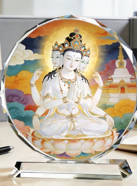 佛像桌面摆件禅意乔迁观赏装饰品