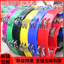 Xinjiang Tibet Bar Entertainment KTV rocking bell Kindergarten teacher with hand bell children hand in hand with musical instrument sandhammer