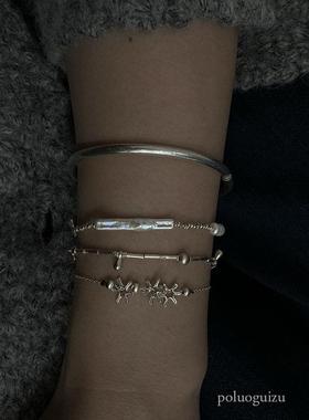 文艺清新雏菊花朵闪钻手镯