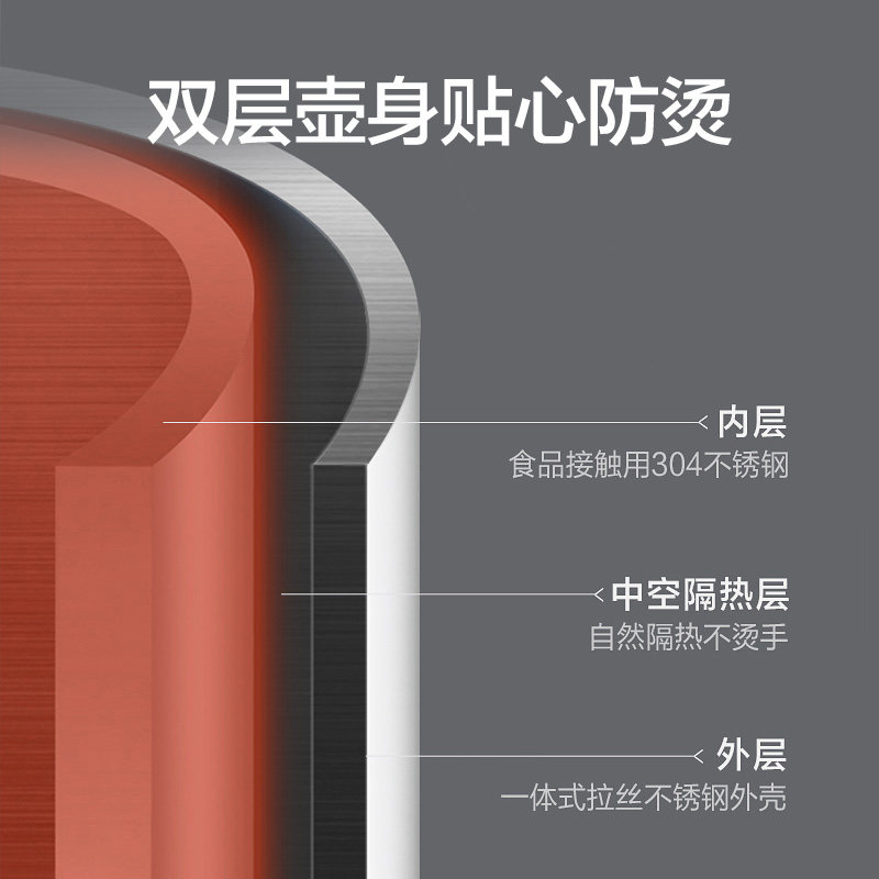 美的食色电304不锈钢家用器热水壶 美的食色生活电热水壶