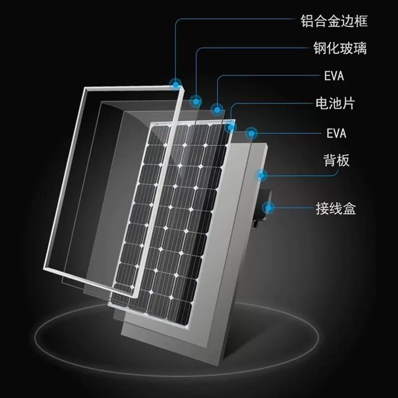 星火太阳能板100W单多晶光伏发电系统充电12V24V家用太阳能电池板-图1