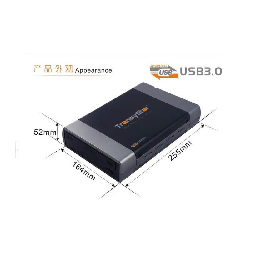 创齐525QSU3E  USB3.0台式机SATA串口内置改外置光驱盒 支持蓝光 - 图0