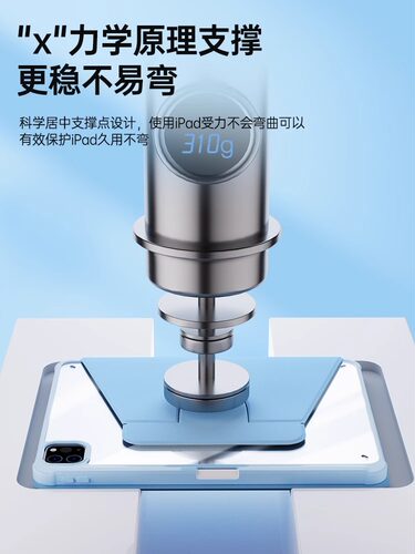 适用2022款ipadAir5平板保护套10.9寸旋转防弯2021款10.2寸笔槽pro12.9寸防摔Air6简约11寸10.5寸mini6透明壳 - 图0