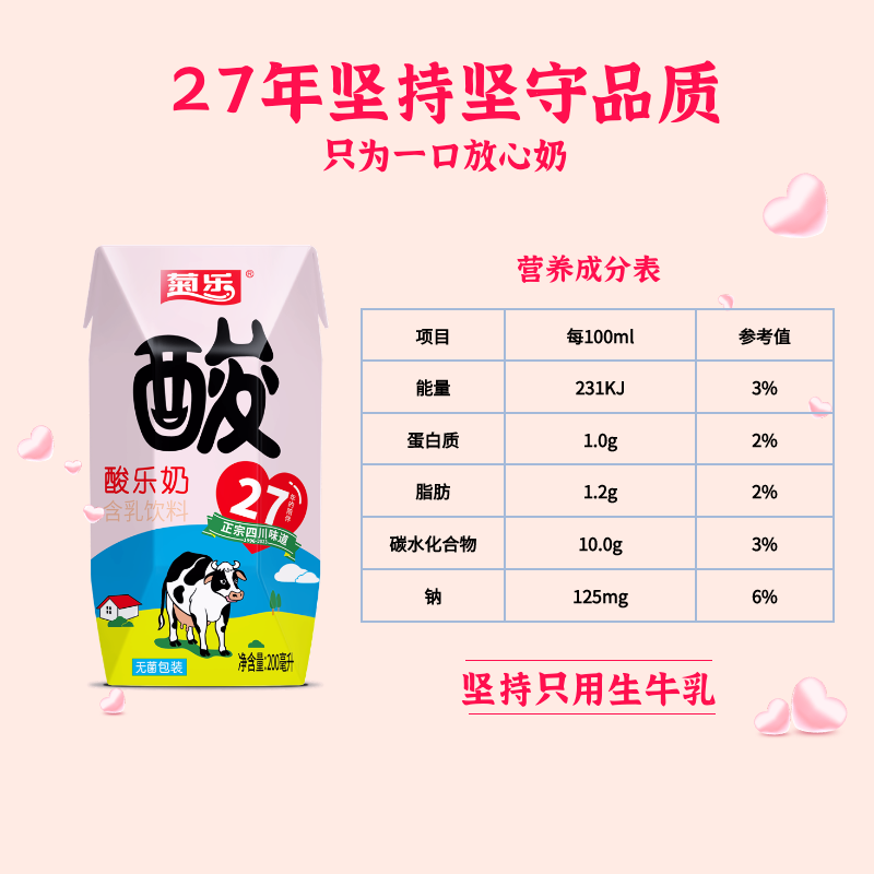 菊乐酸乐奶含乳饮料整箱200ml*10盒装儿童早餐奶优质无菌,淘宝优惠券,粉丝福利购,淘宝优惠卷