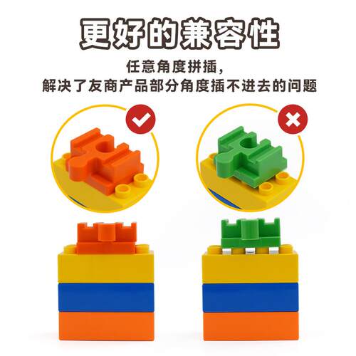 木质轨道大颗粒积木通用连接件转接配件儿童拼装组合拼搭玩具hape - 图2