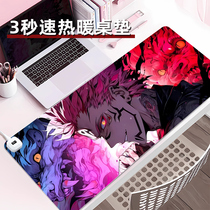 Two sides Cebu heating Mouse mat warm table cushion Multi-gear adjustment plug-in electric speed hot computer keyboard cushion warm hand electric heating office station table cushion winter antifreeze hands thermostatic warm water waterproof slip rat cushion