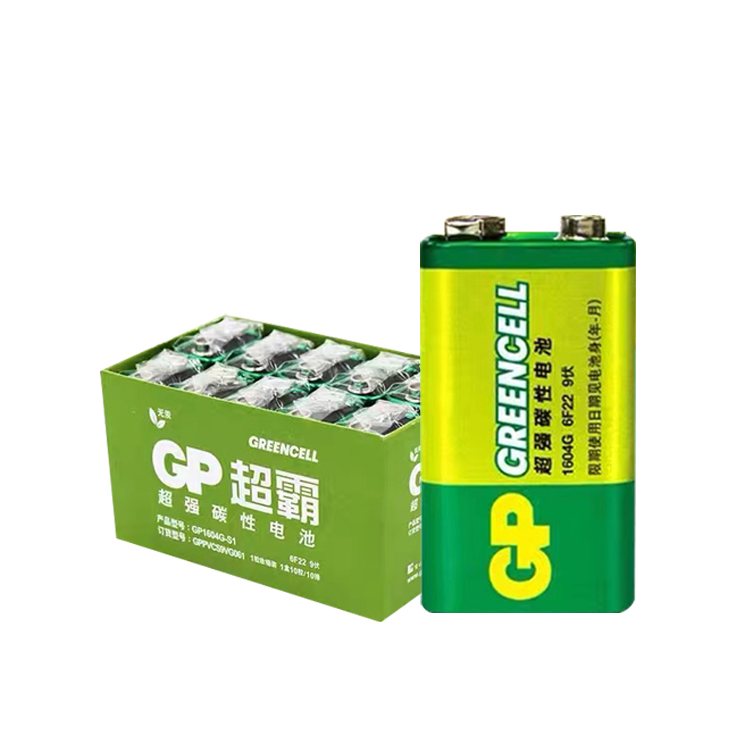 GP超霸9V伏碳性电池6LR61万能用表层叠方形型6F22话筒玩具麦克风 - 图0