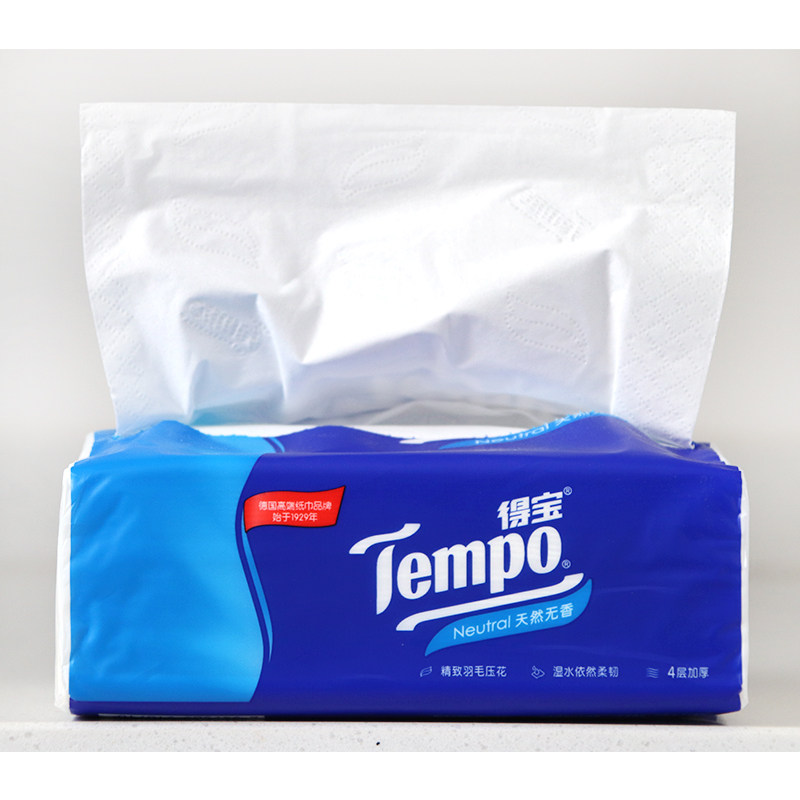 tempo /得宝软抽纸巾4层餐巾纸 益东家居抽纸