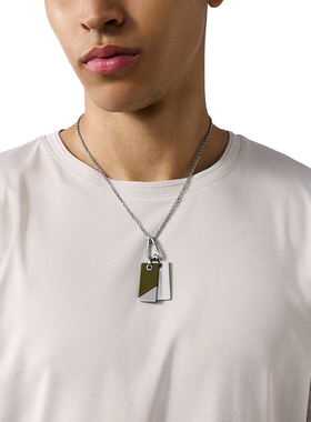 阿玛尼双牌项链送男友男士