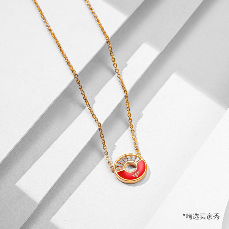 Armani阿玛尼心动LOVE系列甜甜圈项链女精致送女友礼物