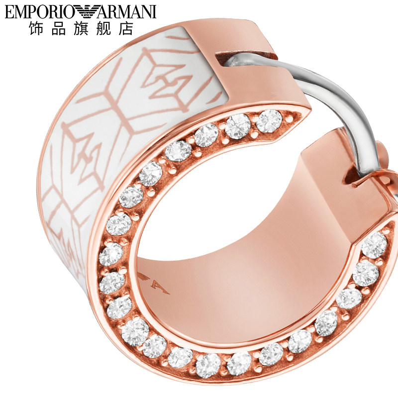 armani阿玛尼转运环感[白玫瑰耳环] emporioarmani饰品耳环