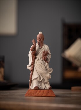 扁鹊摆件陶瓷神医雕塑像人物家居玄关办公室桌面装饰中医古代名医