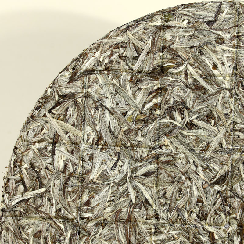 六妙7399紫印2019年正宗福鼎白茶茶叶白毫银针老白茶饼茶袋装150g - 图0