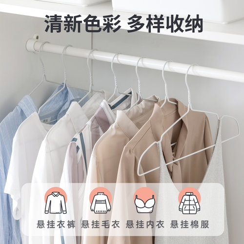 茶花衣架家用挂衣儿童宿舍用学生晾凉衣服防滑无痕衣撑架子防肩角 - 图0