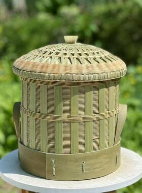四川竹蒸子蒸饭木桶蒸米饭神器老式竹编天然手工竹制蒸笼竹根甑子