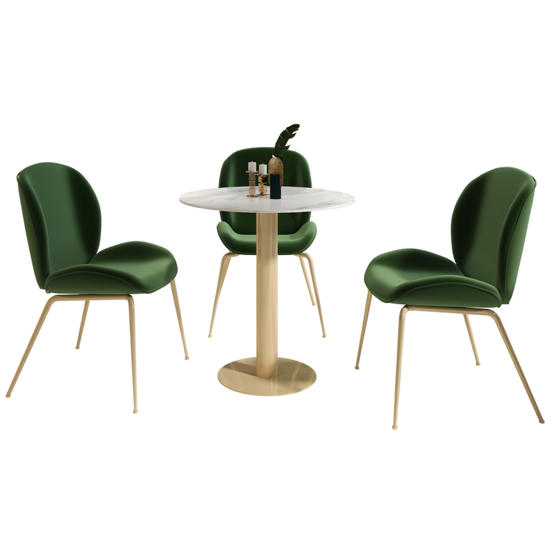 北欧简约休闲小圆桌洽谈桌椅组合办公室会客接待桌咖啡奶茶店桌椅 - 图3