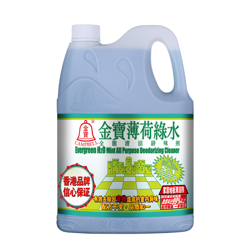 金宝绿水薄荷清香除菌辟味厨房客厅地板家居消毒多用途清洁剂正品