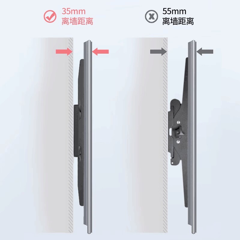电视机挂架适用于TCL43V6E 50/65/75V8E 85V68E 98T7H英寸挂墙架 - 图1