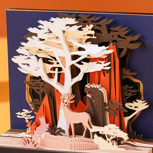 3d立体纸雕便签日历手撕便利贴创意文创2026年生日礼物玩具摆件 - 图1