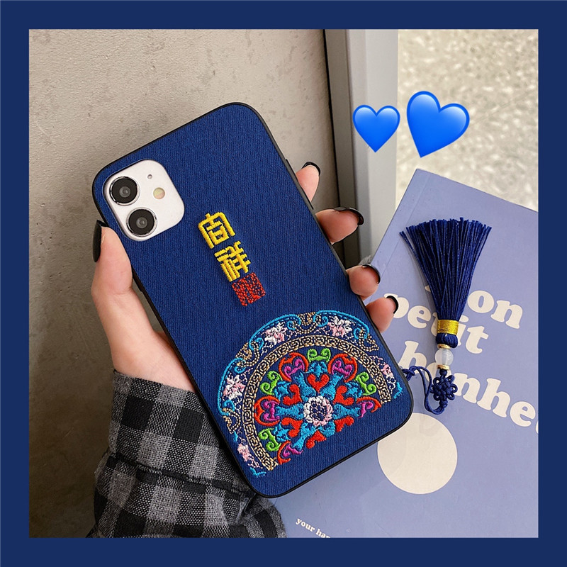 刺绣文字吉祥适用华为p40pro手机壳mate40pro中国风mate30国潮p30pro2021新年nova7全包防摔nova6/5荣耀30pro