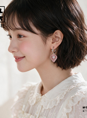 九木杂物社少女心ins风锆石耳饰女甜美小众设计感日常生日礼物
