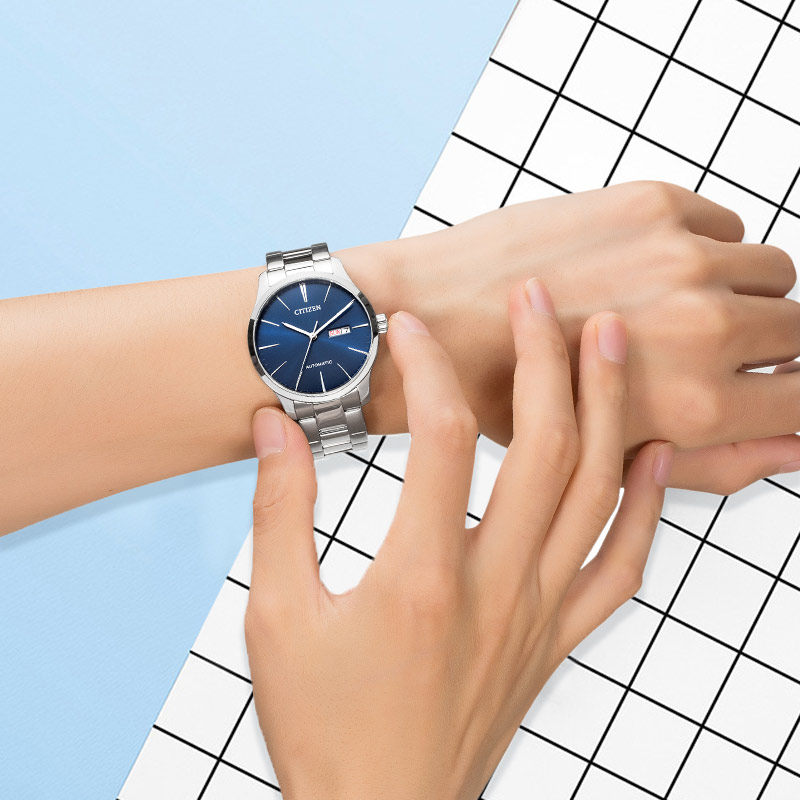 Citizen西铁城手表男自动机械经典双历商务钢带腕表NH8350-83L Citizen西铁城手表男自动机械经典双历商务钢带腕表NH8350-83L