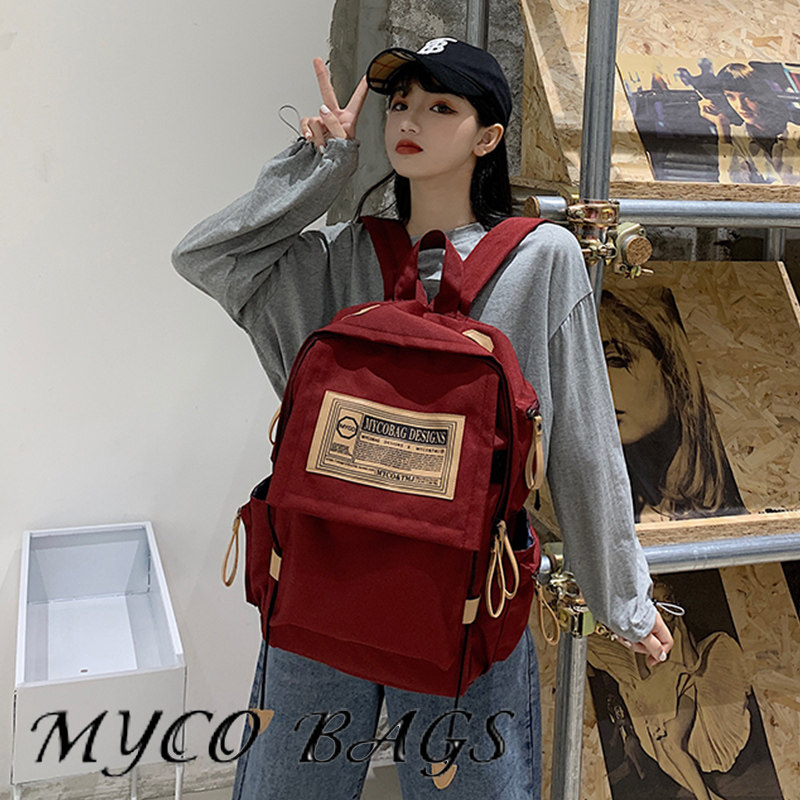 2020新款女大学生韩版原宿双肩包 mycobags双肩背包