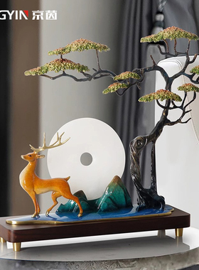 京茵新中式酒柜平安吉祥装饰摆件