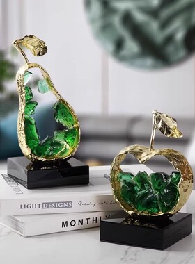 紫水晶苹果茶几酒柜小摆件