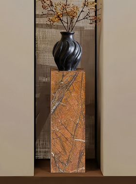 热带雨林暖调啡色高级感底座摆台