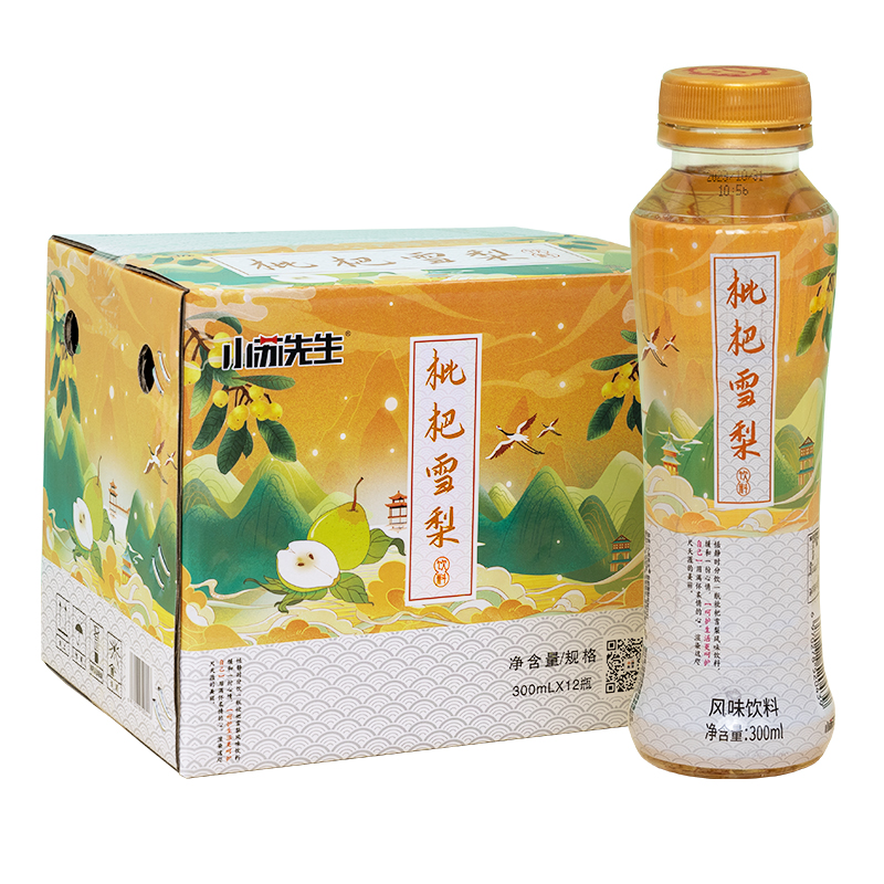 小苏先生枇杷雪梨清润0脂果味网红饮料雪梨饮品300ml*12瓶整箱