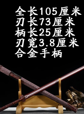 龙泉高锰钢一体真长剑