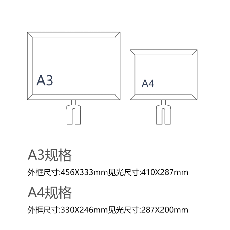 君铎一米线栏杆指示牌机场排队导向牌伸缩带隔离带A3A4广告牌插牌-图1