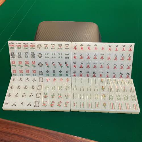送妈妈礼物高颜值手搓麻将家用麻将牌高档冰白玉石麻将女生大中号 - 图3