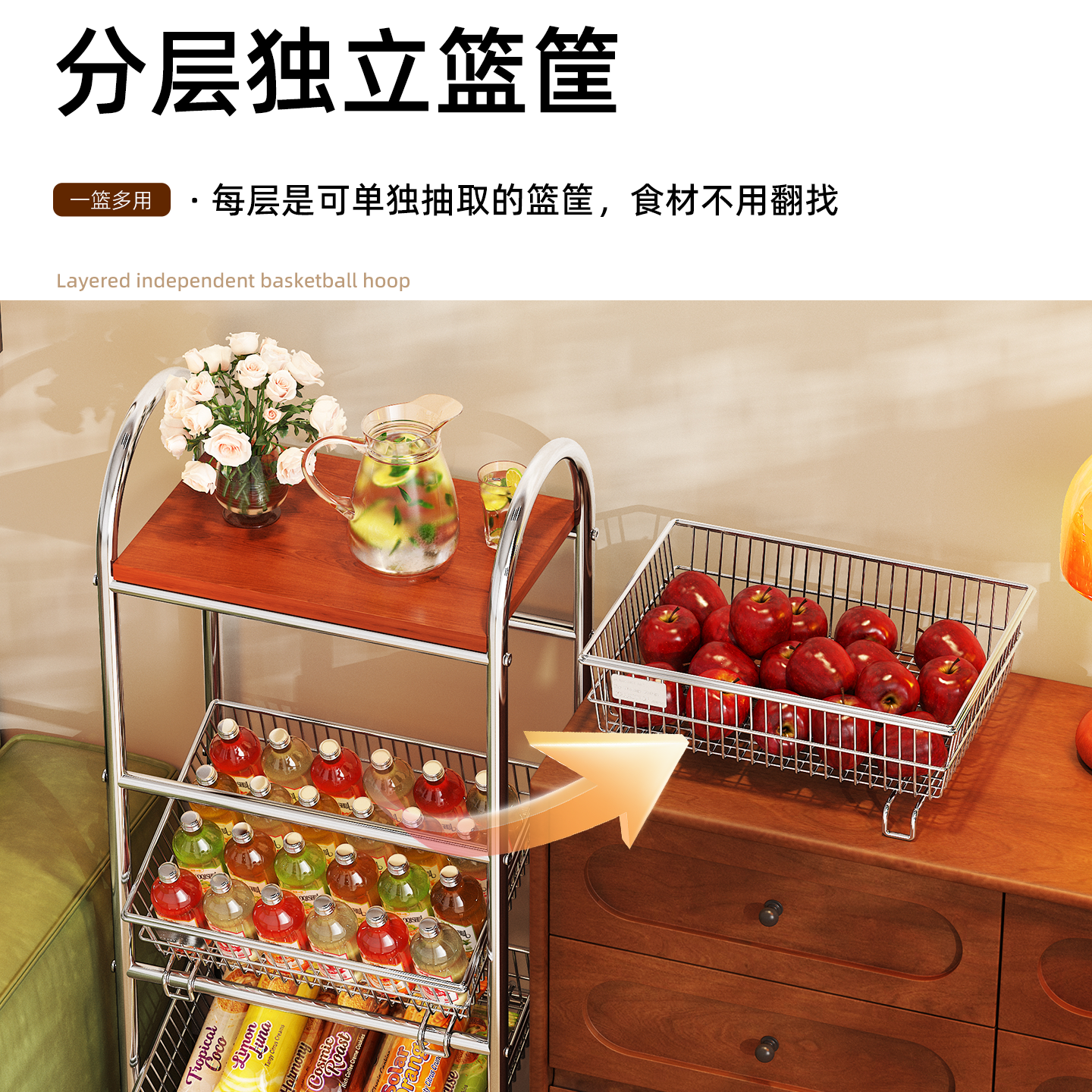 中古微波炉置物架抽拉式厨房电饭煲架子台面多功能电器烤箱收纳架,淘宝优惠券,粉丝福利购,淘宝优惠卷