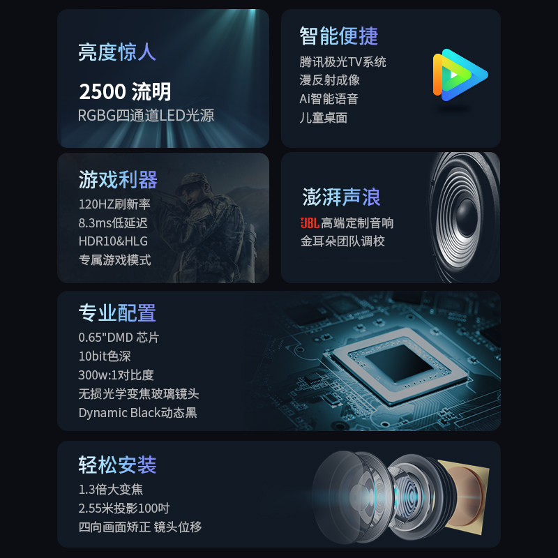 优派q20 pro家用高清智能无线芯片 ViewSonic优派投影机