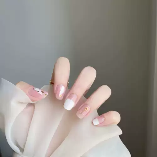 Летние трехмерные японские наклейки для ногтей, накладные ногти, гель, французский стиль, изысканный стиль, долговременный эффект