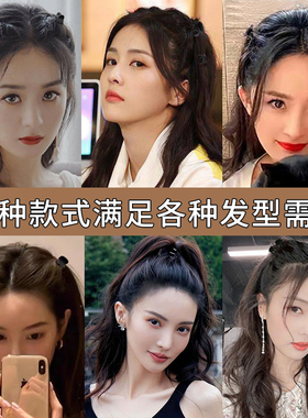 黑色南瓜夹小号抓夹高马尾神器高颅顶发夹鲨鱼夹气质网红发卡头饰