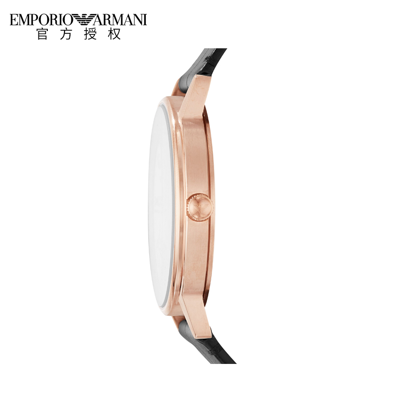 Emporio Armani阿玛尼手表情侣表 时尚对表简约皮带男女表AR80015