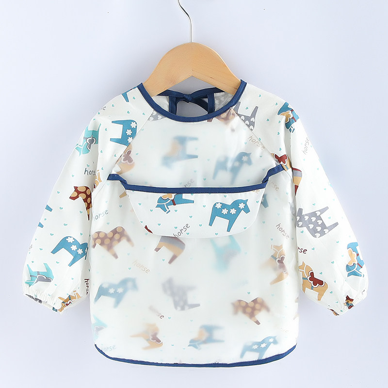 宝宝吃饭衣春秋防水耐脏围兜男女儿童罩衣纯棉长袖饭兜婴儿反穿衣,淘宝优惠券,粉丝福利购,淘宝优惠卷