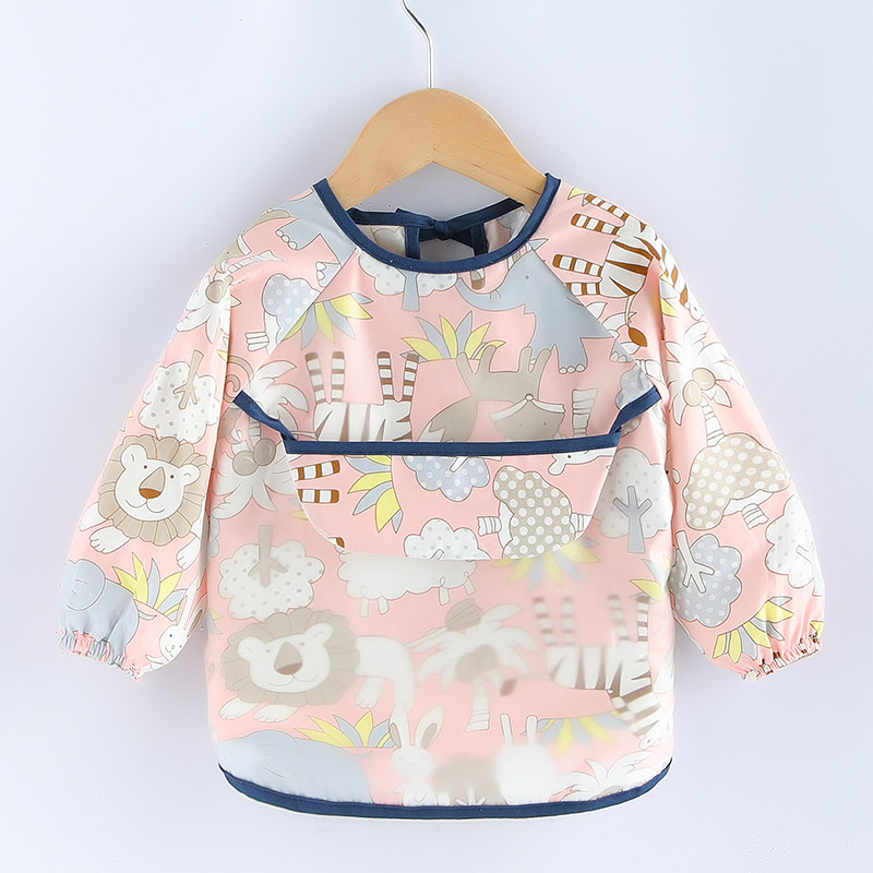 宝宝吃饭衣春秋防水耐脏围兜男女儿童罩衣纯棉长袖饭兜婴儿反穿衣,淘宝优惠券,粉丝福利购,淘宝优惠卷