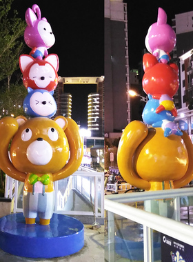 大型商场拍摄道具玩偶卡通动物