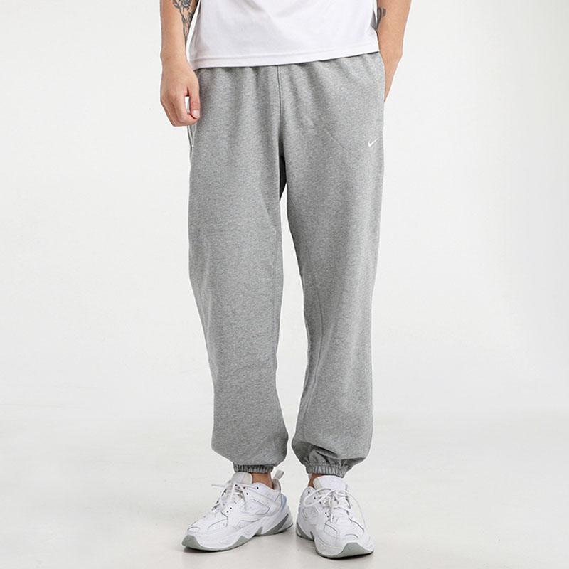 Nike耐克裤子官方正品男卫裤新款正品夏季休闲灰色束脚长裤运动裤 - 图1