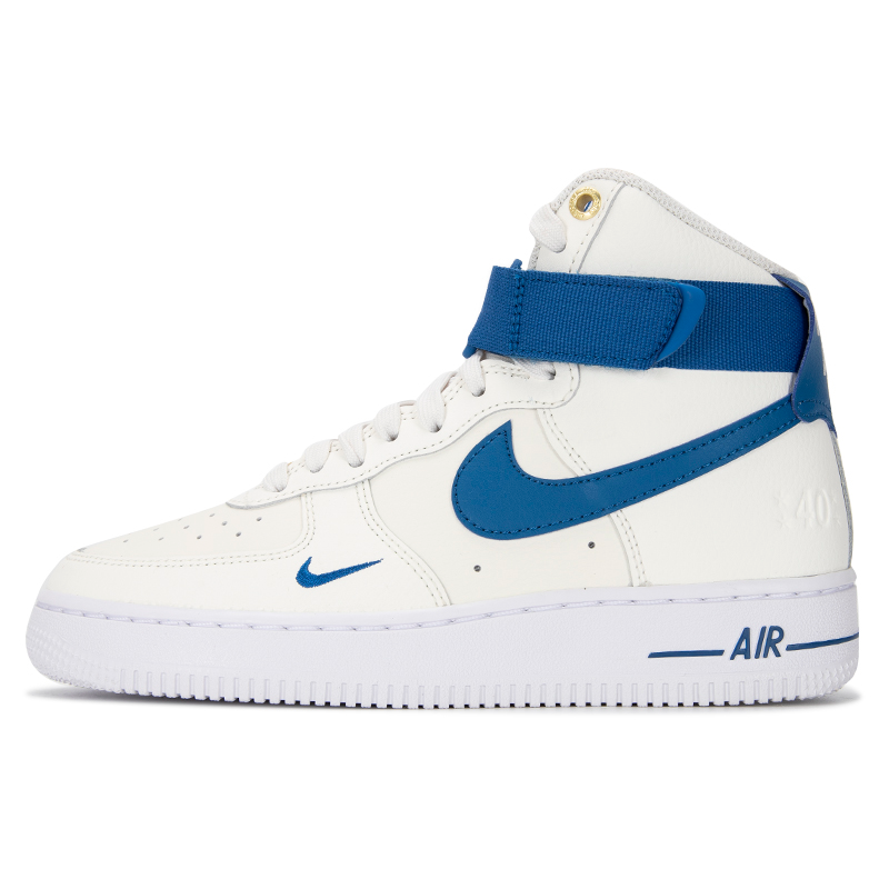 Nike耐克女鞋Air Force 1空军一号AF1白蓝高帮休闲板鞋DQ7584-100-图3