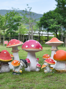 户外仿真蘑菇幼儿园雕塑摆件